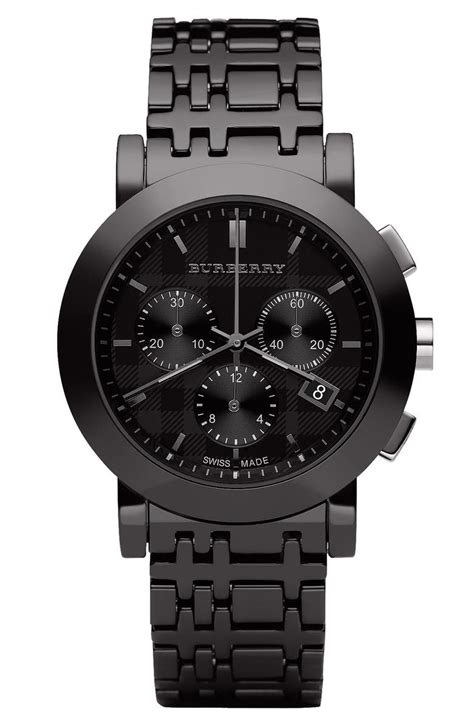 burberry large ceramic chronograph watch|burberry watch outlet.